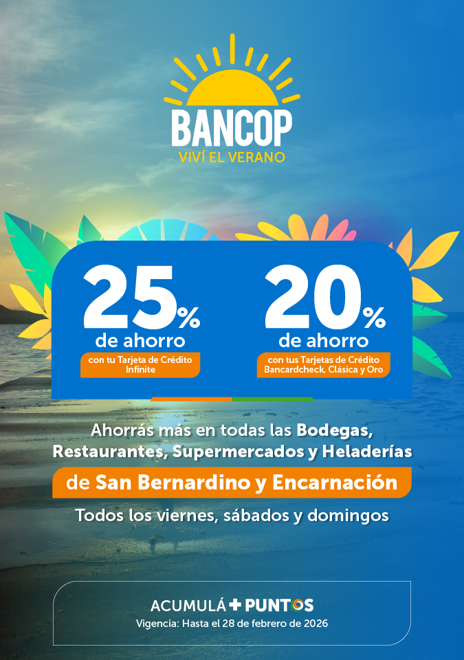VIVI EL VERANO 2026 CON BANCOP