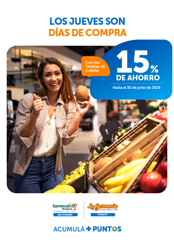 Promoción Supermercados Adheridos 15%
